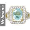 Image 1 : 2.76 ct Aquamarine & Diamond Ring 14kt Gold