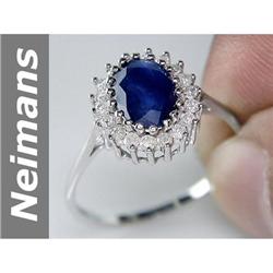 1.75 ct Sapphire & Diamond Ring 14kt Gold New