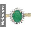 Image 1 : 1.20 ct Emerald & Diamond Ring 14kt Gold