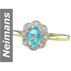 .75 ct Apatite & Diamond Ring 14kt Gold