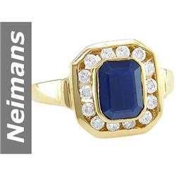 2.06 ct Sapphire & Diamond Ring 14kt Gold
