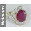 Image 1 : Gem quality 3.39 ct  Rare Ruby & Diamond Ring 14kt Gold