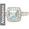 Image 1 : 1.28 ct Aquamarine & Diamond Ring 14kt Gold
