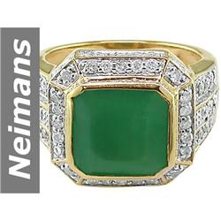 6.53 ct Emerald & Diamond Ring 14kt Gold