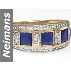 2.08 ct Sapphire & Diamond Ring 14kt Gold