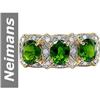 Image 1 : 2.00 ct Chrome Diopside & Diamond Ring 14kt Gold