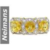 Image 1 : 2.80 ct Yellow Sapphire & Diamond Ring 14kt Gold