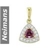 Image 1 : 1.57 ct Pink Tourmaline & Diamond Pendant 14kt Gold