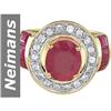 Image 1 : 5.28 ct Ruby & White Sapphire Ring 14kt Gold