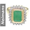 Image 1 : 3.66 ct Emerald & Diamond Ring 14kt Gold