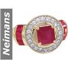 Image 1 : 5.60 ct Ruby & White Sapphire Ring 14kt Gold