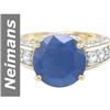 8.00 ct Blue & White Sapphire Ring 14kt Gold