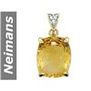 Image 1 : 8.02 ct Citrine & Diamond Pendant 14kt Gold