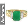 Image 1 : 2.60 ct Emerald & Diamond Ring 14kt Gold