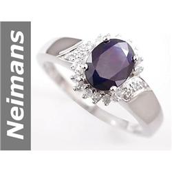 Elegant 1.67 ct Sapphire & Diamond Ring 14kt Gold