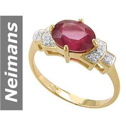 2.00 ct Ruby & Diamond Ring 14kt Gold