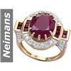 Image 1 : 9.92 ct Ruby & White Sapphire Ring 14kt Gold