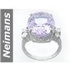 Image 1 : 17.04 ct Pink Kunzite & Diamond Ring 14kt Gold