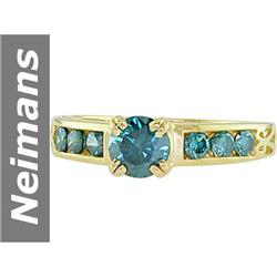 .99 ct Blue Diamond Ring 14kt Gold