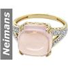 Image 1 : 8.41 ct Rose Quartz & Diamond Ring 14kt Gold
