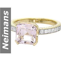 2.31 ct White Morganite & Diamond Ring 14kt Gold