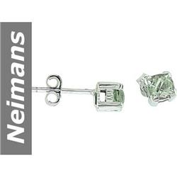 .60 ct Green Amethyst Earrings 14kt Gold