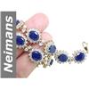 Image 1 : 32.35 ct Sapphire & Diamond Bracelet 14kt Gold