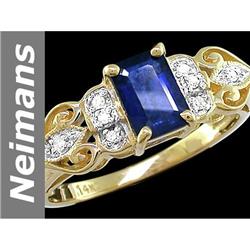 1.19 ct Sapphire & Diamond Ring 14kt Gold
