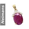 Image 1 : 20.39 ct Ruby & Diamond Pendant 14kt Gold