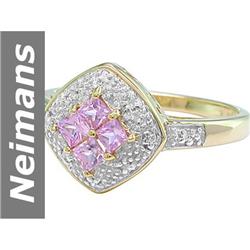 .45 ct Pink Sapphire & Diamond Ring 14kt Gold
