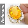 Image 1 : 12.39 ct Fire Opal & Diamond Ring 14kt Gold