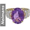 Image 1 : 7.17 ct Amethyst & Diamond Ring 14kt Gold