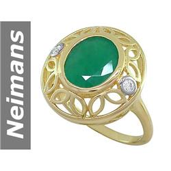 2.56 ct Emerald & Diamond Ring 14kt Gold