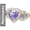 Image 1 : 2.40 ct Amethyst & Diamond Ring 14kt Gold