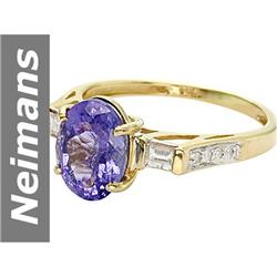 2.85 ct Tanzanite & Diamond Ring 14kt Gold
