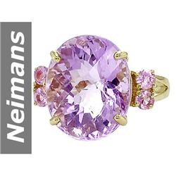 11.20 ct Pink Sapphire & Rose Pink Amethyst Ring 14kt Gold