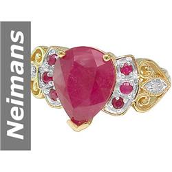 4.83 ct Ruby & Diamond Ring 14kt Gold