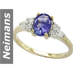 1.55 ct Tanzanite & Diamond Ring 14kt Gold