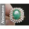 Image 1 : 6.57 ct Emerald & Diamond Ring 9kt Gold