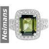 Image 1 : 3.61 ct Green Tourmaline & Diamond Ring 14kt Gold