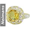 Image 1 : 3.80 ct Citrine & Diamond Ring 14kt Gold