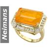 Image 1 : 10.73 ct Fire Opal & Diamond Ring 14kt Gold