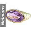 Image 1 : 9.71 ct Amethyst & Diamond Ring 9kt Gold