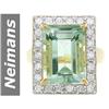 Image 1 : 7.80 ct Green Amethyst & Diamond Ring 14kt Gold