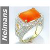 Image 1 : 5.39 ct Fire Opal & Diamond Ring 14kt Gold