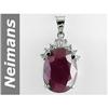Image 1 : Huge 20.39 ct  Rare Ruby & Diamond Pendant 14kt Gold NR