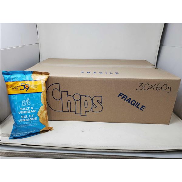 59th Street Slt and Vinegar Potato Chips (30 x 60g)