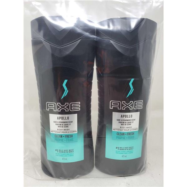 Axe Apollo Clean & Fresh Body Wash (2 x 473ml)