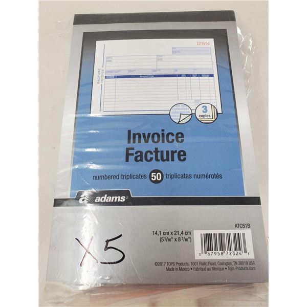 Invoice Books (5 x 50)