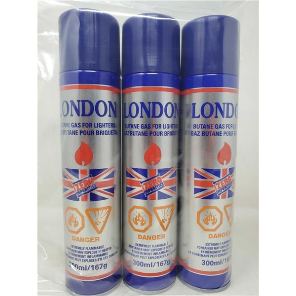 London Butane Lighter (3 x 300ml)